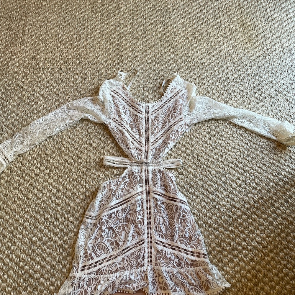 For Love & Lemons white lace dress